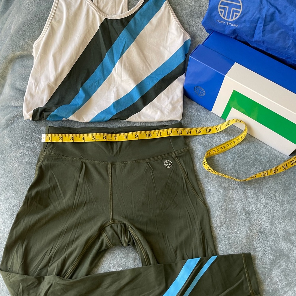 Tory Sport Matching Performance Set – Tank Top & Full-Length Leggings
